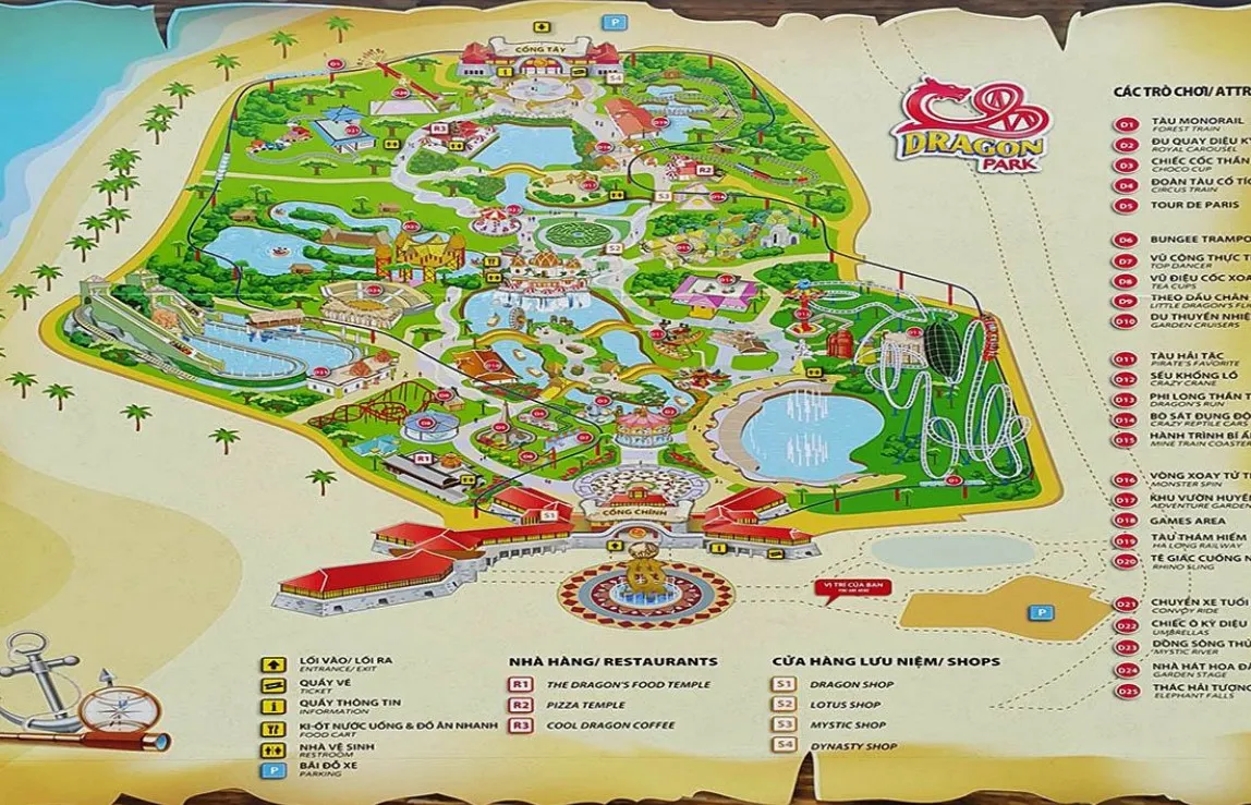 Bản Đồ Công Viên Rồng Sun World Hạ Long