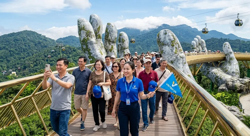 Trải nghiệm hành trình trọn vẹn và tiết kiệm cùng đoàn du khách của Vintrip tại Sun World Bà Nà Hills
