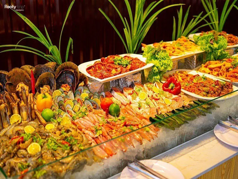 Thưởng thức buffet hải sản và các món đặc sản Phú Quốc tại nhà hàng Sun World Hòn Thơm
