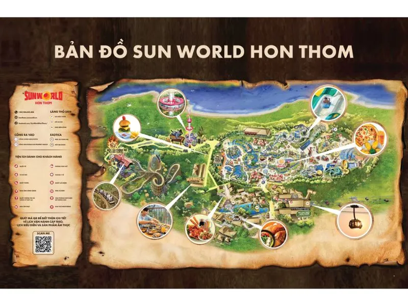 Cập nhật Bản đồ Sun World Phú Quốc (Hòn Thơm Map) mới nhất