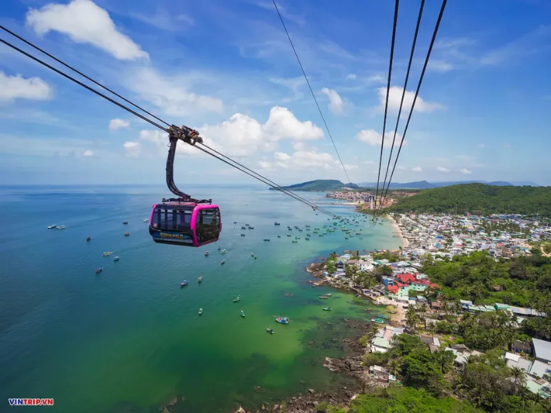 Cáp treo Hòn Thơm Phú Quốc tuyến cáp treo ba dây vượt biển dài nhất thế giới
