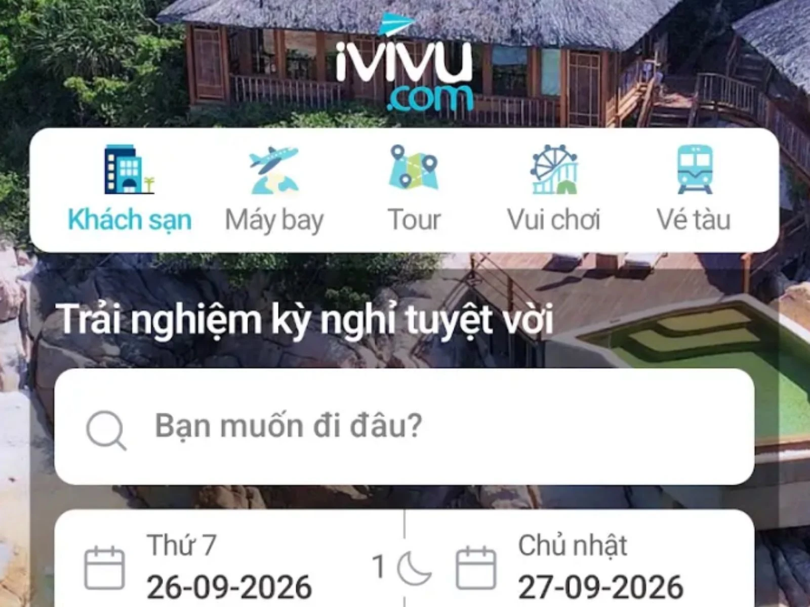 iVIVU - ứng dụng đặt vé vui chơi gắn với kỳ nghỉ