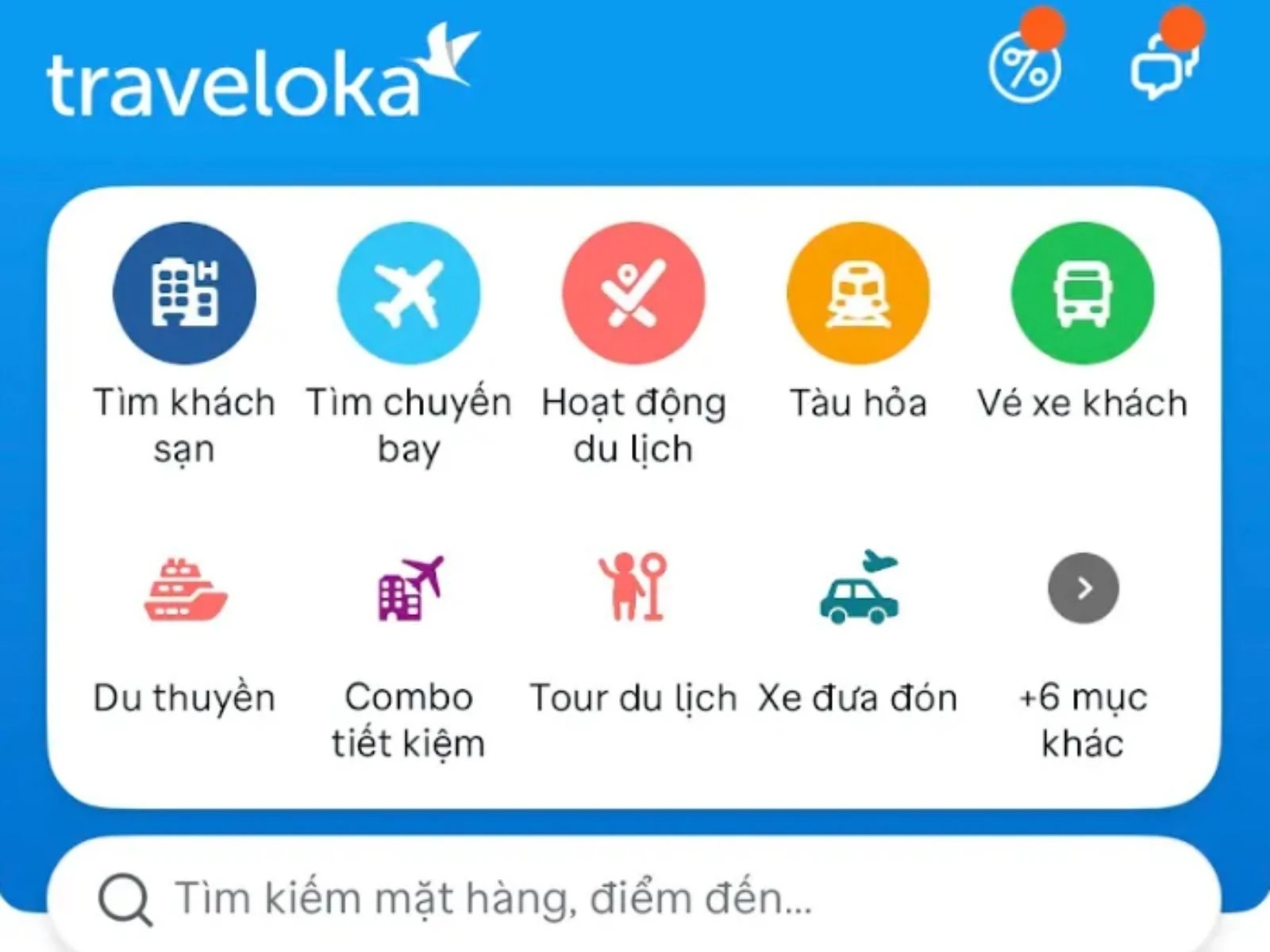 Traveloka - ứng dụng du lịch tích hợp nhiều dịch vụ