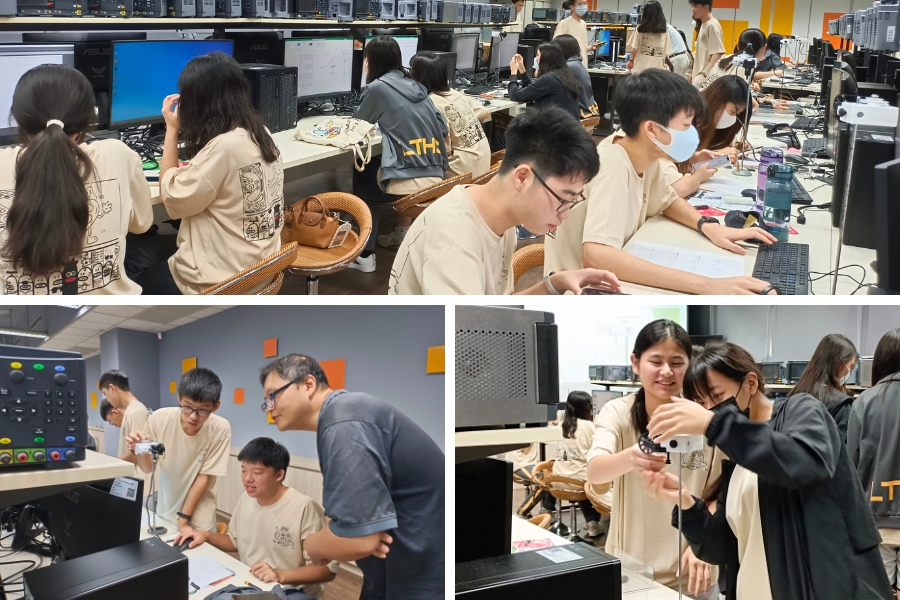 一連三天嶺東高中114位學生參與逢甲大學光電系「探究與實作」科學營。