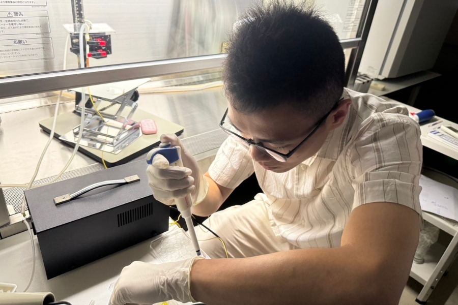 在日本九州大學實驗室學習電漿於生醫材料上之應用。