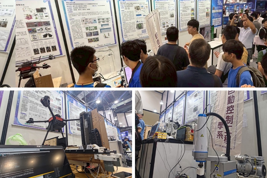 逢甲大學團隊展區吸引觀展人士駐足交流。