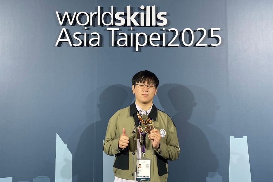 林宸毅賽後表示,已將目標放在明年9月上海舉行的國際技能競賽,盼再為台灣奪下更亮眼的成績。