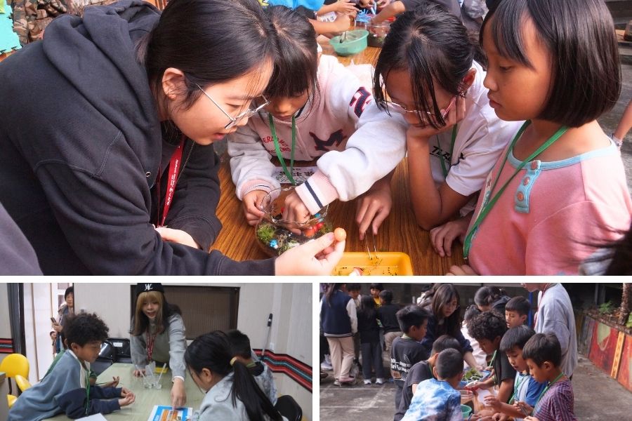 愛水社學生表示,第一次踏進博屋瑪國小就感受到孩子特有的熱情。