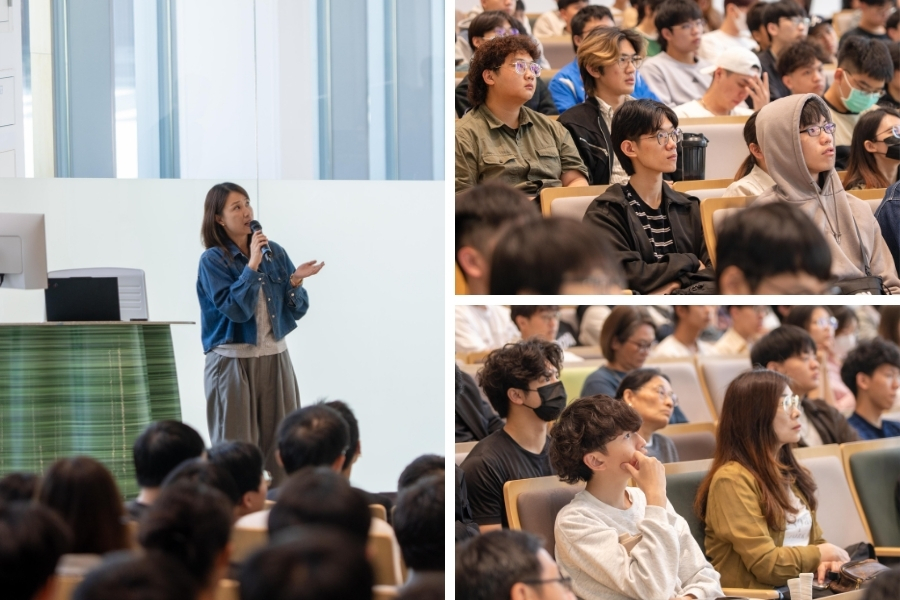 NVIDIA消費性產品資深行銷經理蔡如鈺(左圖) 鼓勵學生善加運用NVIDIA線上平台所提供的多元演講與學習資源。