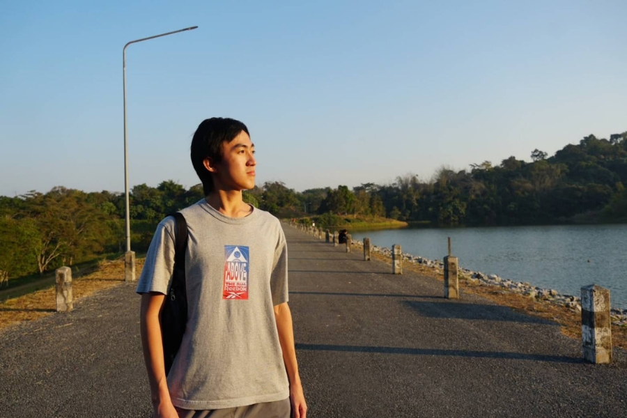 黃昏時分攝於泰國泰國皇太后大學。