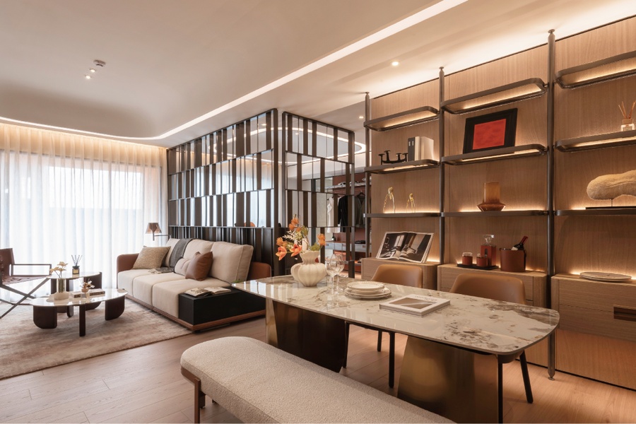 泰御Sky Island-33坪三室格局，角間採光、全景落地窗設計。