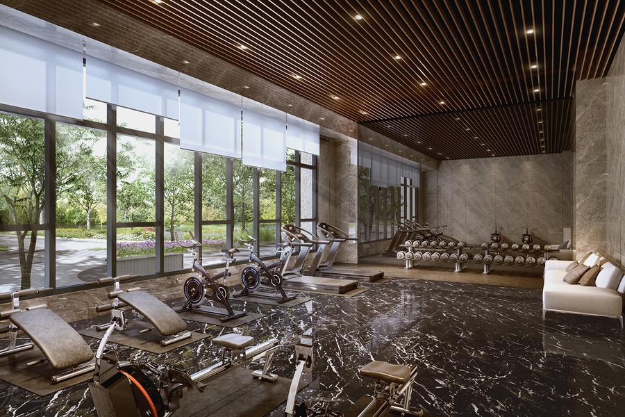 親家中央公園-日光和綠景的健身空間。