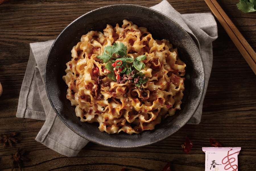 春拌麵-新香椒麻拌麵，嚼勁伴隨香氣四溢。