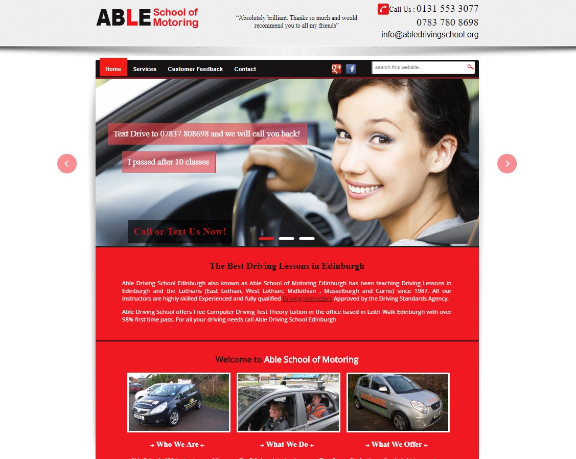 Orange Website Design