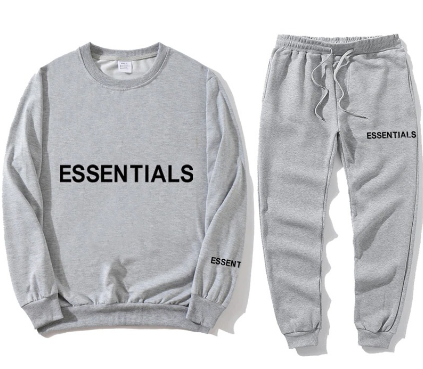 Essentials Logo Grey Printed Sweatshirt Sweatpant
