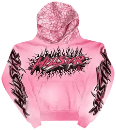 Hellstar Brainwashed With Brain Hoodie Pink