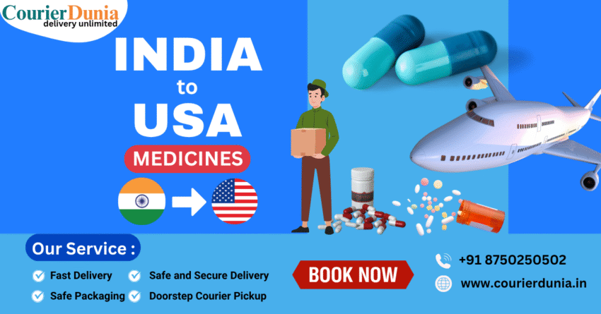 Send Medicine Courier from India to USA 1