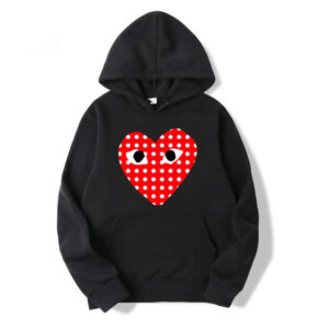 CDG White Dotted Heart Hoodie 600x621 1 290x300 1