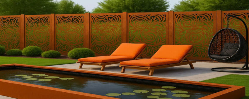 panele azurowe do ogrodu