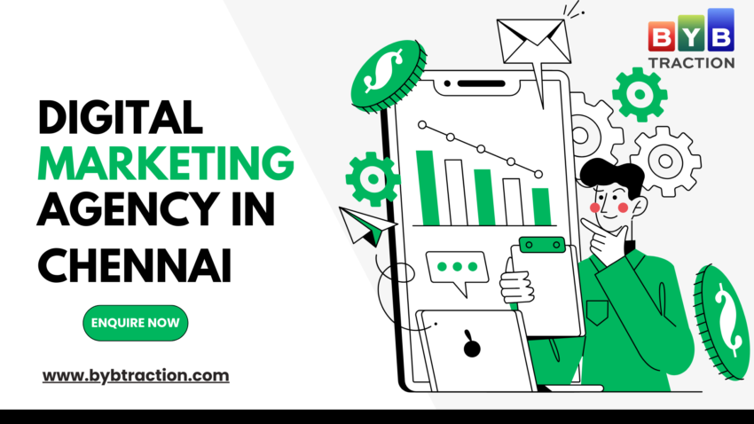 Green and Black Modern Illustration Digital Marketing Blog Banner