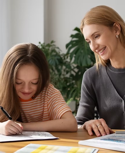 imgi 15 medium shot smiley girl teacher inside