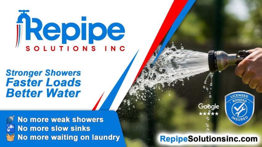 Stronger Water Pressure Starts with Professional Whole Home Repiping