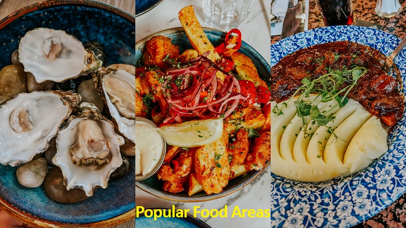 Which popular food areas are becoming foodie destinations in Ireland
