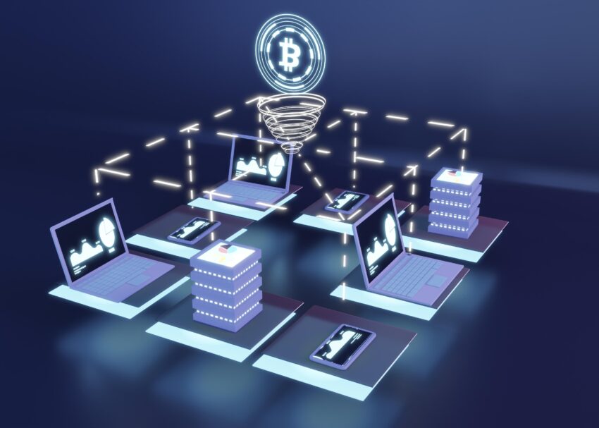3d cryptocurrency rendering design