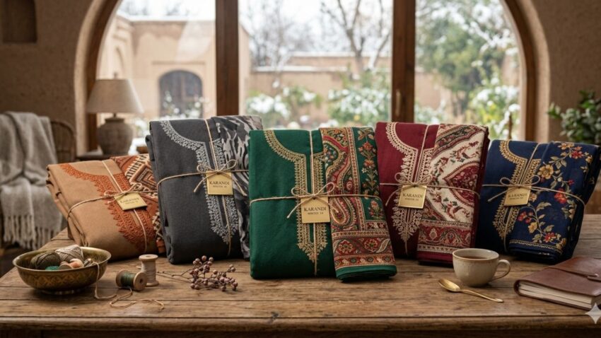 Luxury unstitched Karandi collection