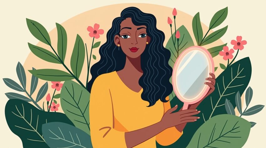 Flux Dev A stylized illustration of a beautiful woman with med 2