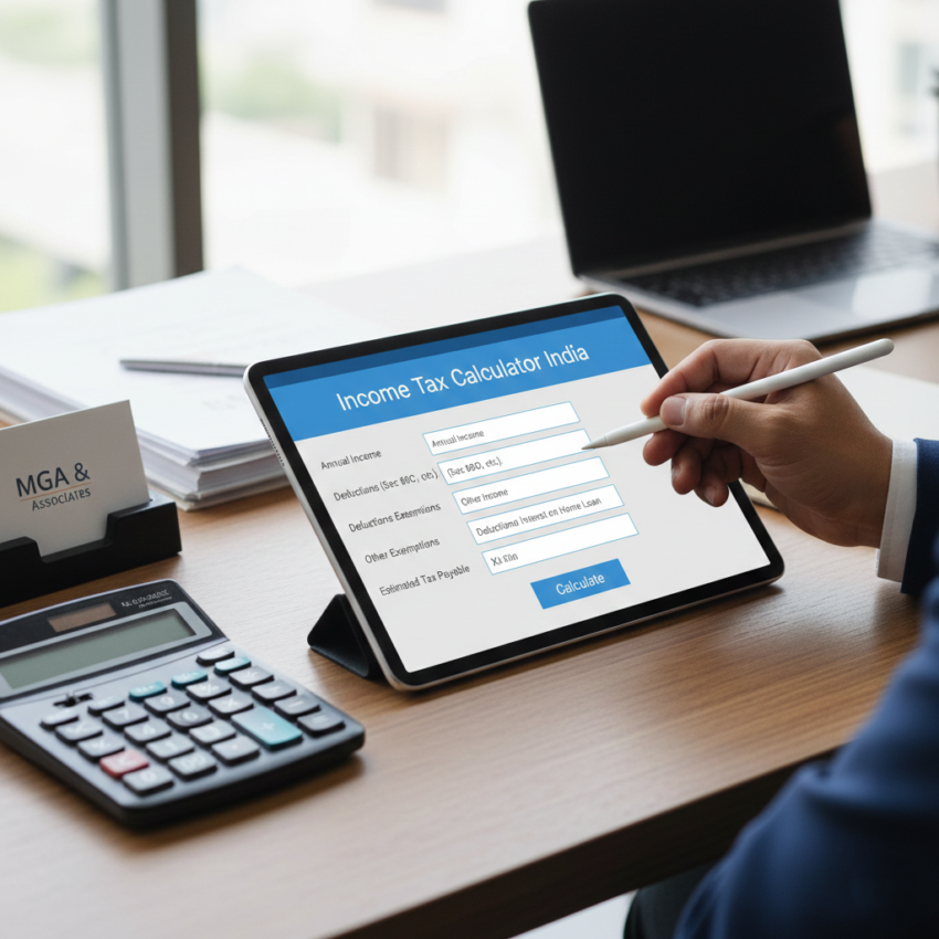 income tax calculator india by mga associates