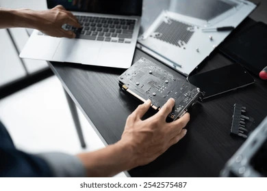 engineer installing hardware equipment development 260nw 2542575487