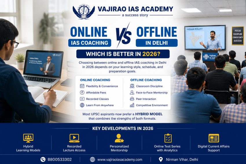 Online vs Offline IAS Coaching in Delhi