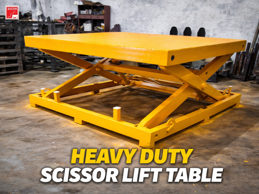 Heavy duty scissor lift table