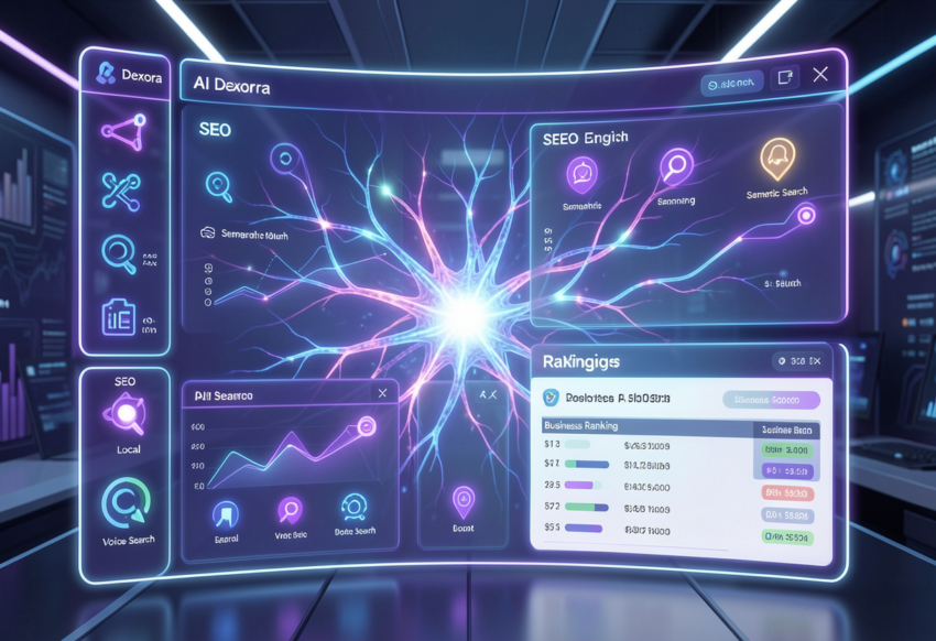 magnific futuristic digital marketing scene ai search engin 39526