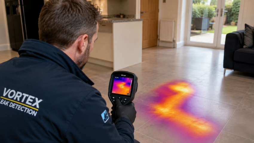 thermal imaging underfloor heating leak