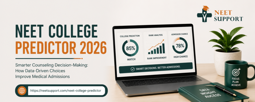 NEET College Predictor 2026 for Smarter Counseling Decision Making How Data Driven Choices Improve Medical Admissions