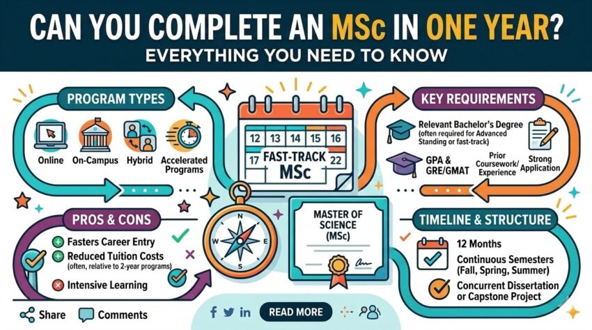 Master of Science MSc degree in one year
