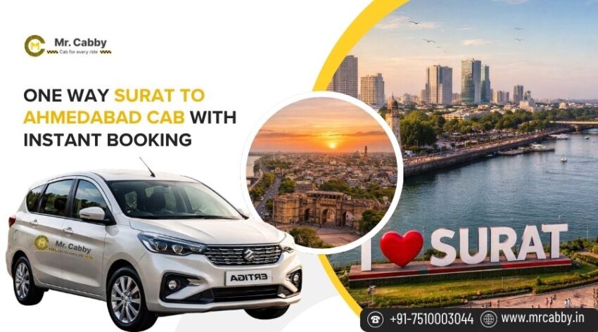 One Way Surat to Ahmedabad Cab with Instant Booking
