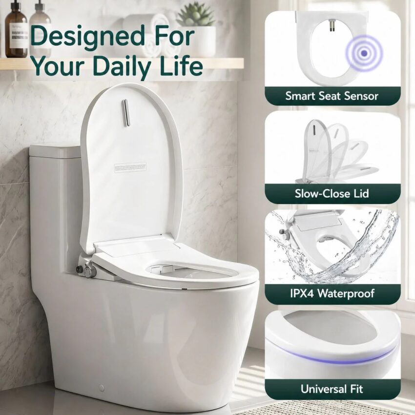 Conor Sylora Smart Bidet Toilet Seat with Installation Kit Best Heated Toielt Bidet Seat in Australia