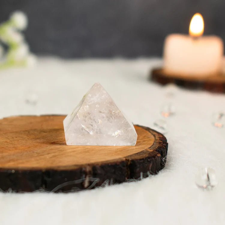 100 pure sphatik pyramid astroguruji