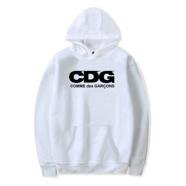 CDG Comme Des Garcons Hoodie White 600x600 1