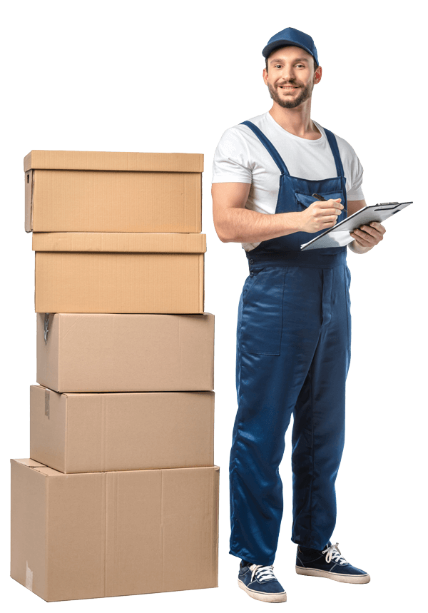 mover in uniform looking at camera while writing i 2022 11 03 05 22 30 utc