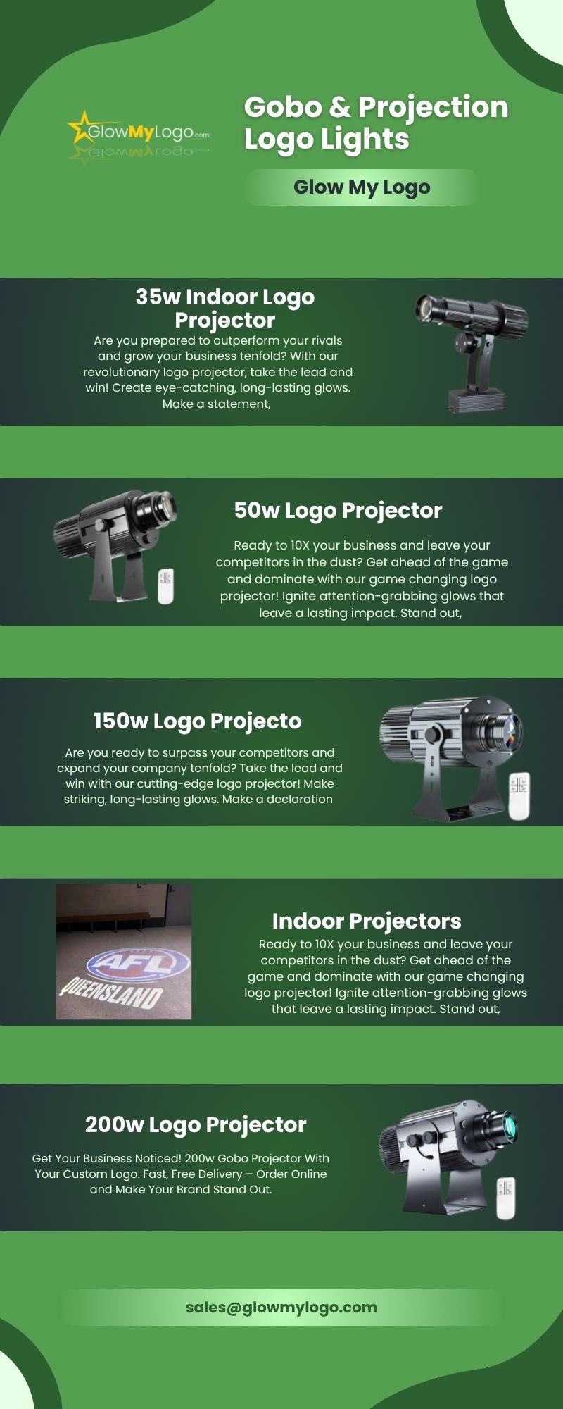 logo floor projector