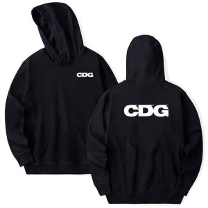 NEW CDG Text Front Back Printed Hoodie 300x300 3