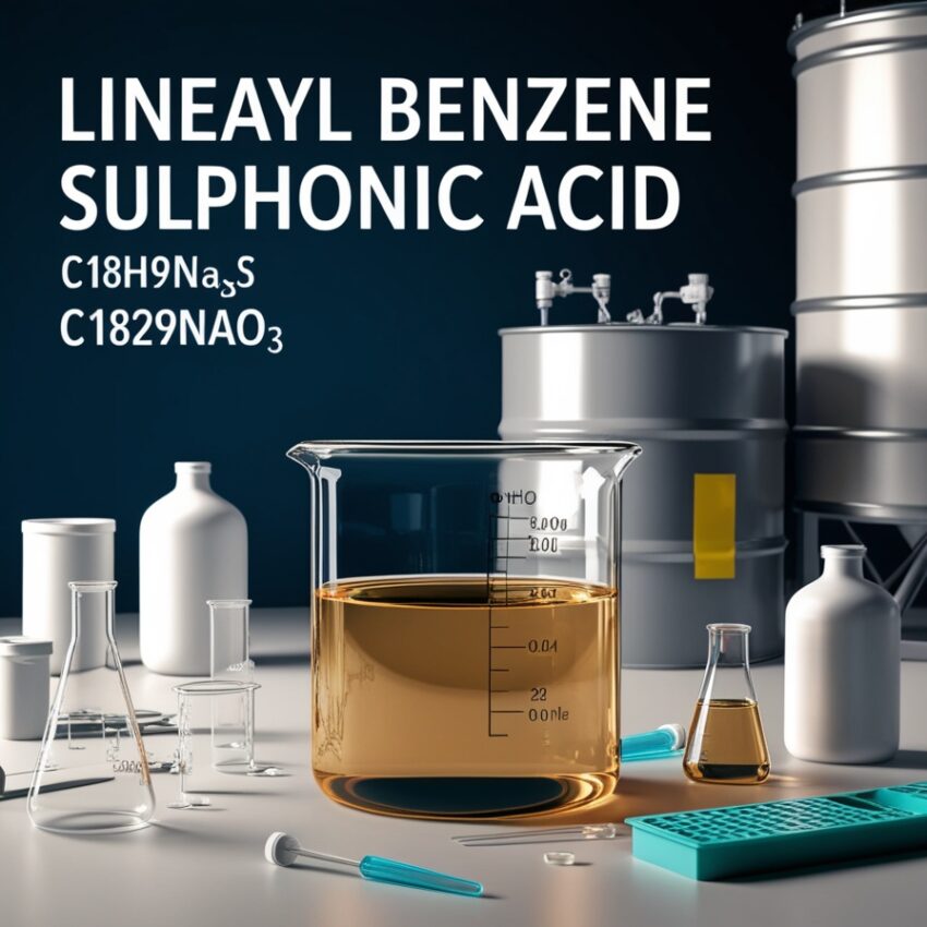 phoenix v0.9 Generate a detailed chemical industry themed image featuring Linear Alkyl Benzen 1