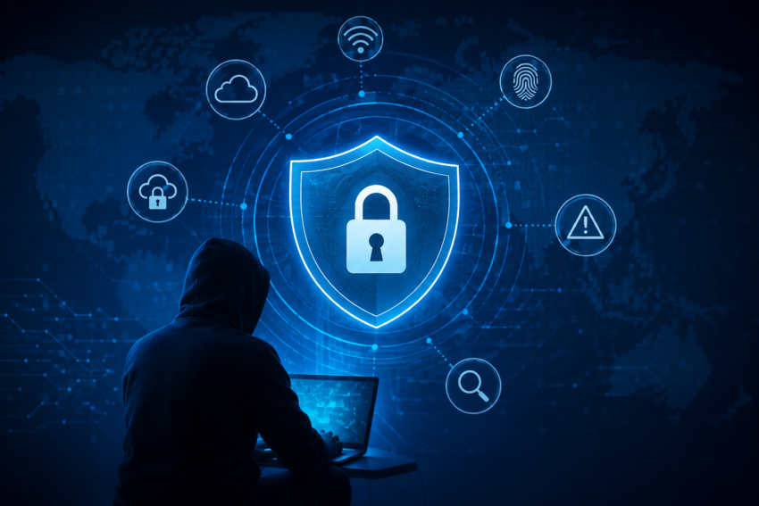 Cybersecurity network and protection concept
