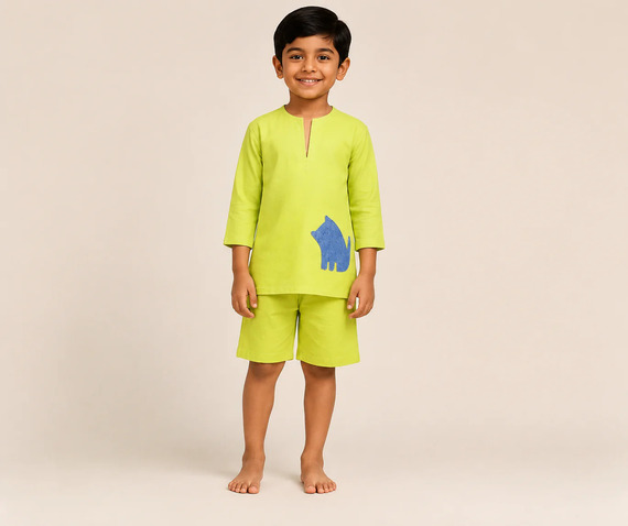 neon muslin kids nightwear