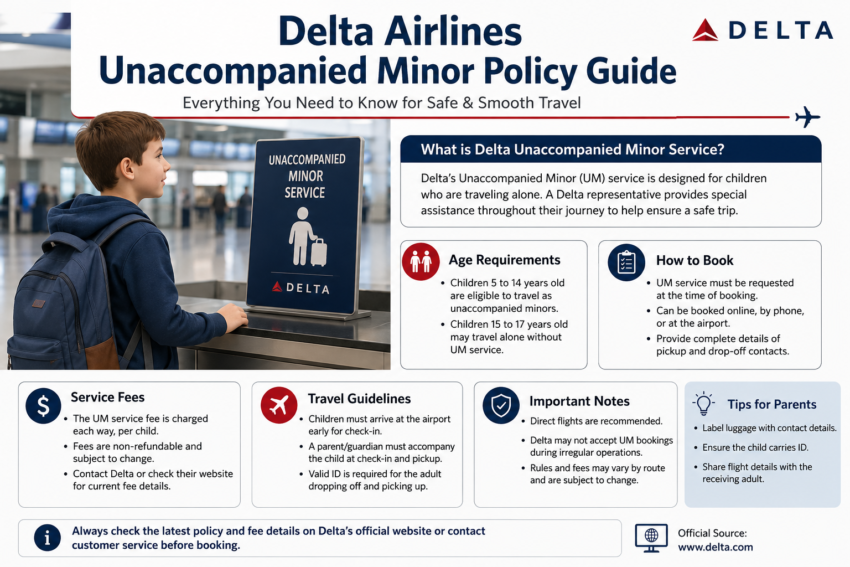 Delta unaccompanied minor policy guide