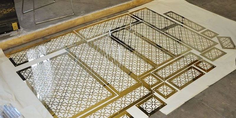 pvd coated safety door grill